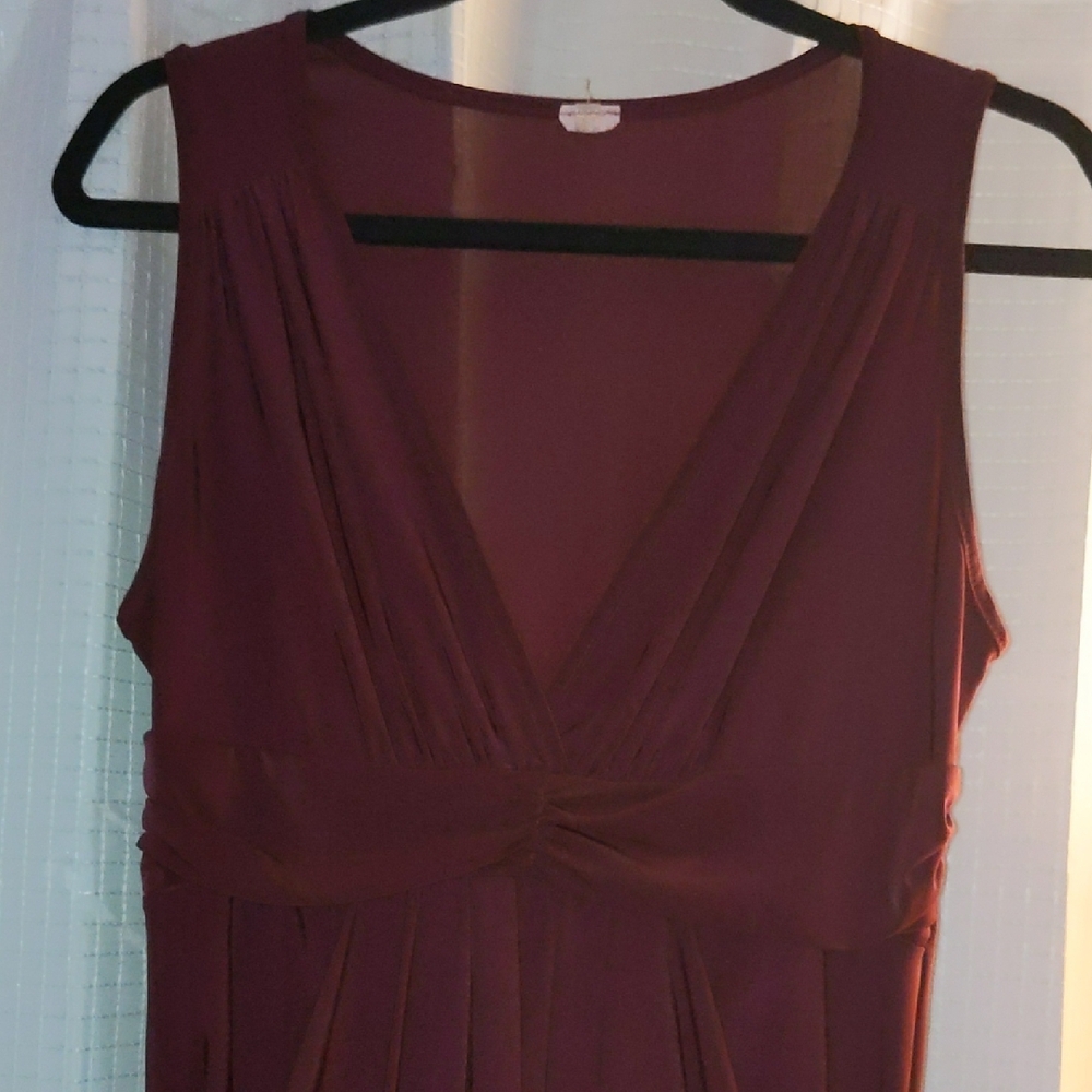 Wine red v neck Burgundy Dress size L